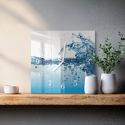 Square wall clock Water