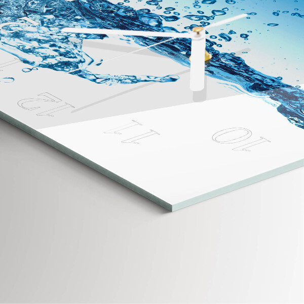 Square wall clock Water