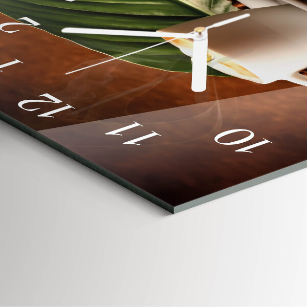 Square wall clock Cup of Coffee