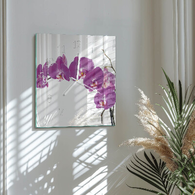 Square wall clock Orchid