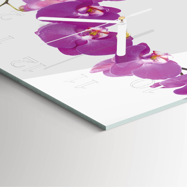 Square wall clock Orchid