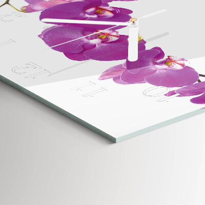 Square wall clock Orchid