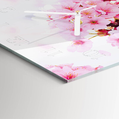 Square wall clock Flowers