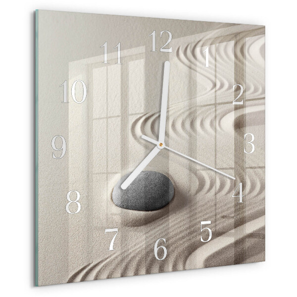 Square wall clock Stone Sand