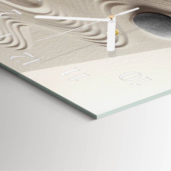 Square wall clock Stone Sand