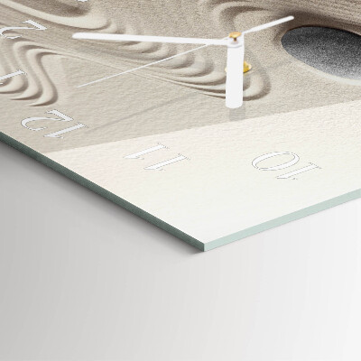 Square wall clock Stone Sand