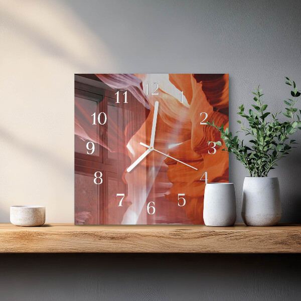 Square wall clock Cave