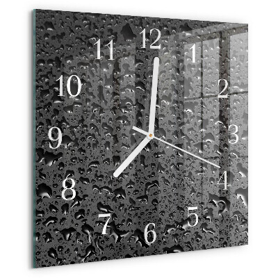 Square wall clock Drops of Water