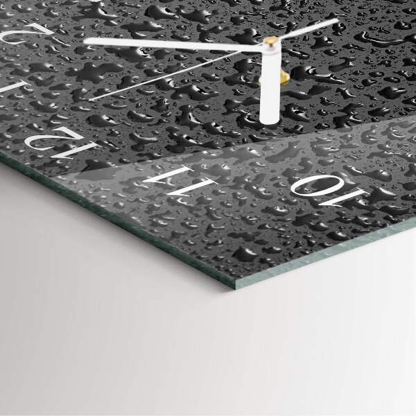 Square wall clock Drops of Water
