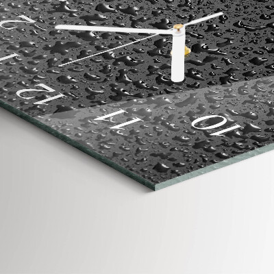 Square wall clock Drops of Water