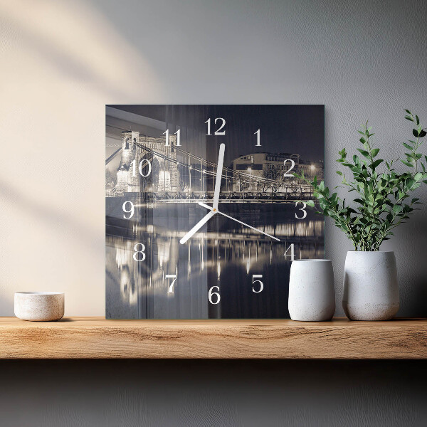 Square wall clock Bridge