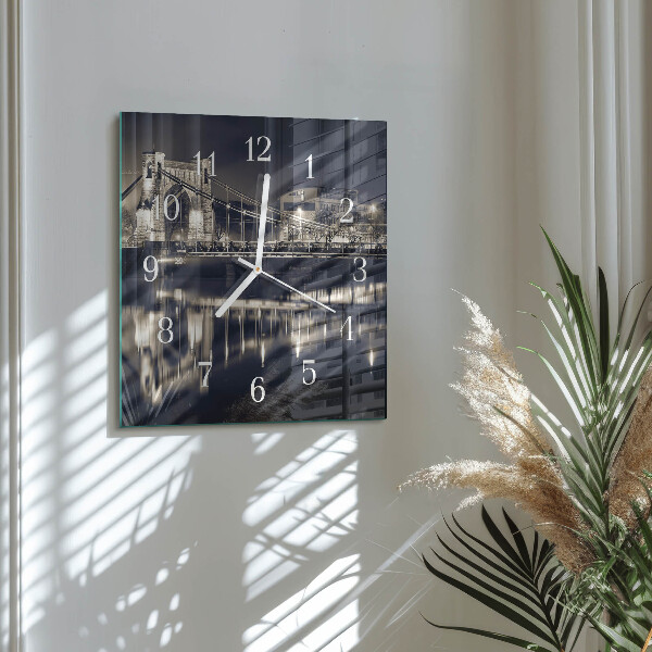 Square wall clock Bridge