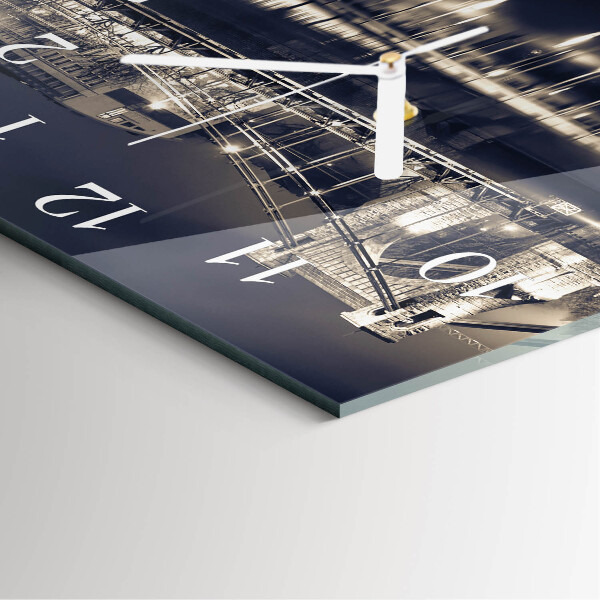 Square wall clock Bridge