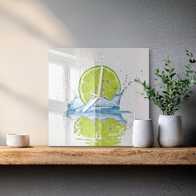 Square wall clock Limewater