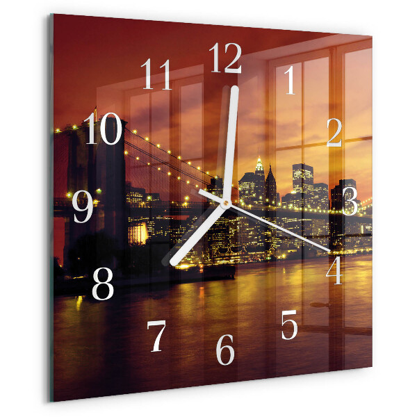 Square wall clock Horizontal Bridge