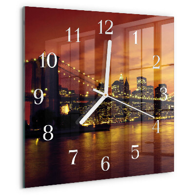 Square wall clock Horizontal Bridge