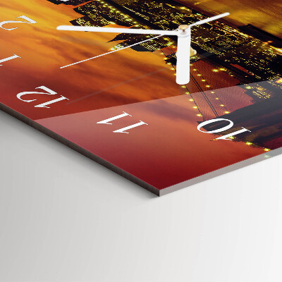 Square wall clock Horizontal Bridge