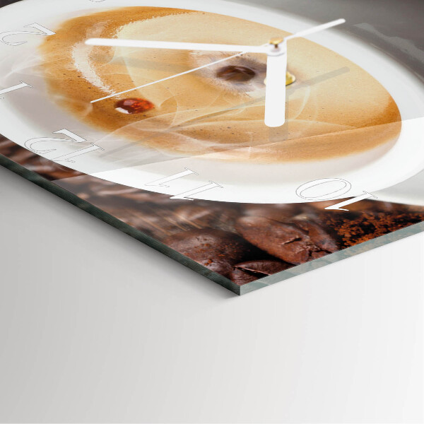 Square wall clock Cup of Coffee