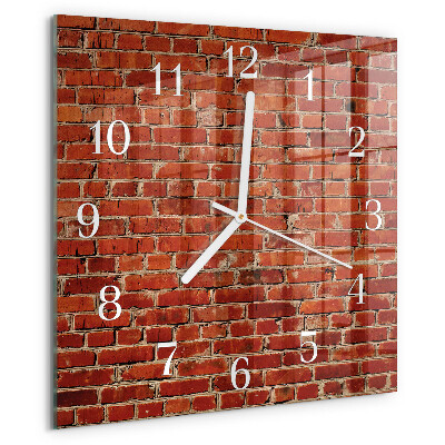 Square wall clock Brick Wall