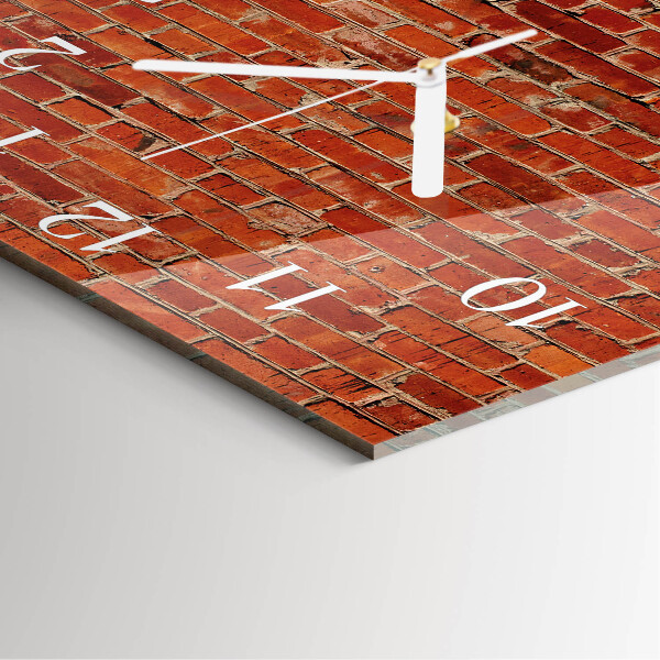 Square wall clock Brick Wall