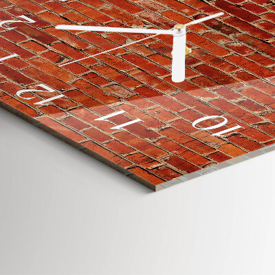 Square wall clock Brick Wall