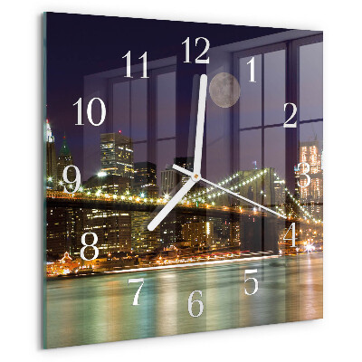 Square wall clock Horizontal Bridge