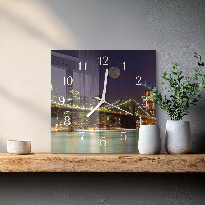 Square wall clock Horizontal Bridge