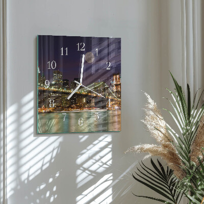 Square wall clock Horizontal Bridge