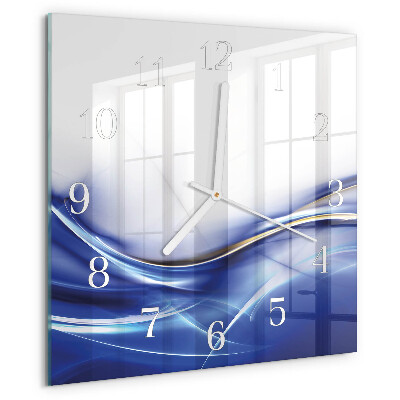 Square wall clock Abstract Lines