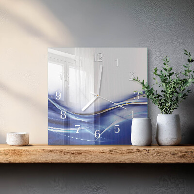 Square wall clock Abstract Lines