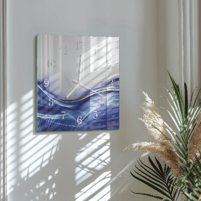 Square wall clock Abstract Lines