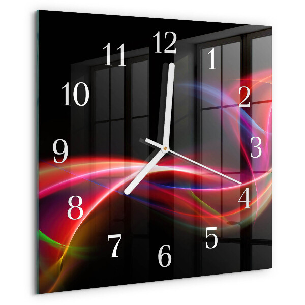 Square wall clock Abstract Lines
