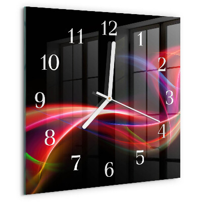 Square wall clock Abstract Lines