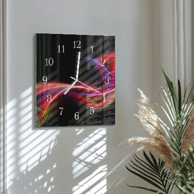 Square wall clock Abstract Lines