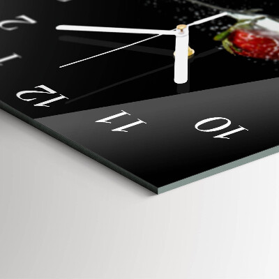 Square wall clock Strawberry