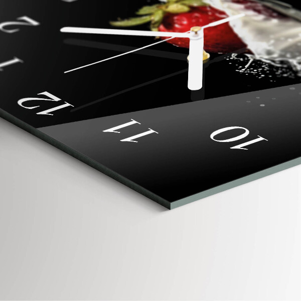 Square wall clock Strawberry