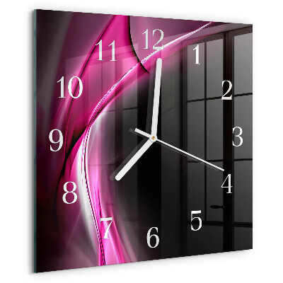 Square wall clock Abstract Lines