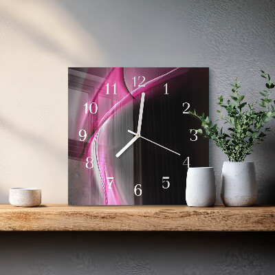 Square wall clock Abstract Lines