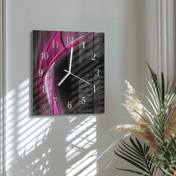 Square wall clock Abstract Lines