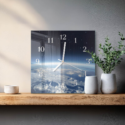Square wall clock Earth's Universe