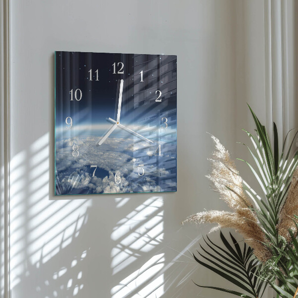Square wall clock Earth's Universe