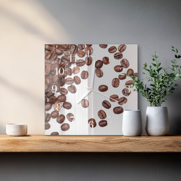 Square wall clock Coffee Beans