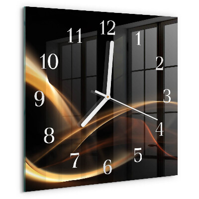 Square wall clock Abstract Lines