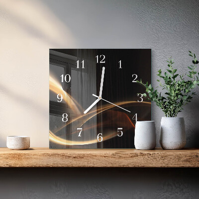 Square wall clock Abstract Lines