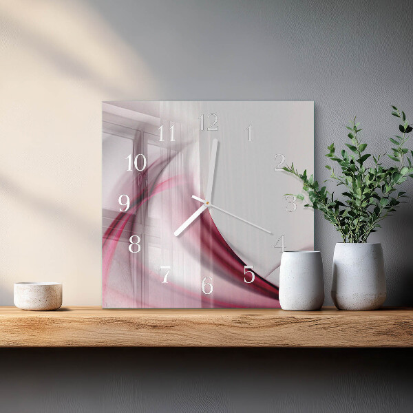 Square wall clock Abstract Lines