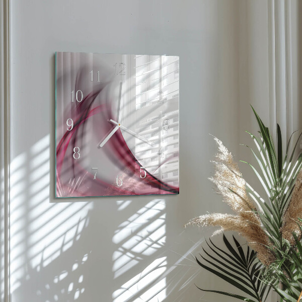 Square wall clock Abstract Lines