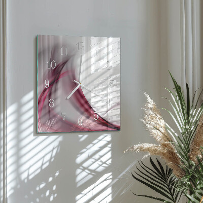 Square wall clock Abstract Lines