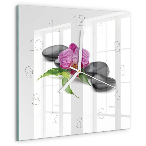 Square wall clock Orchid