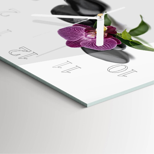 Square wall clock Orchid