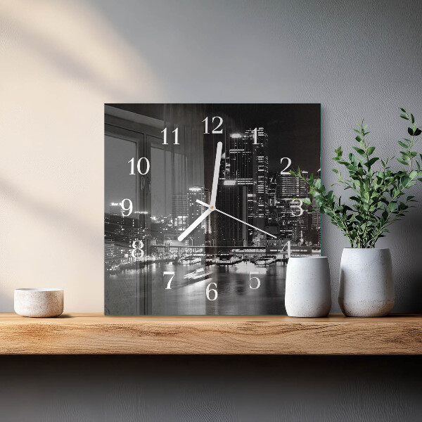 Square wall clock Horizon
